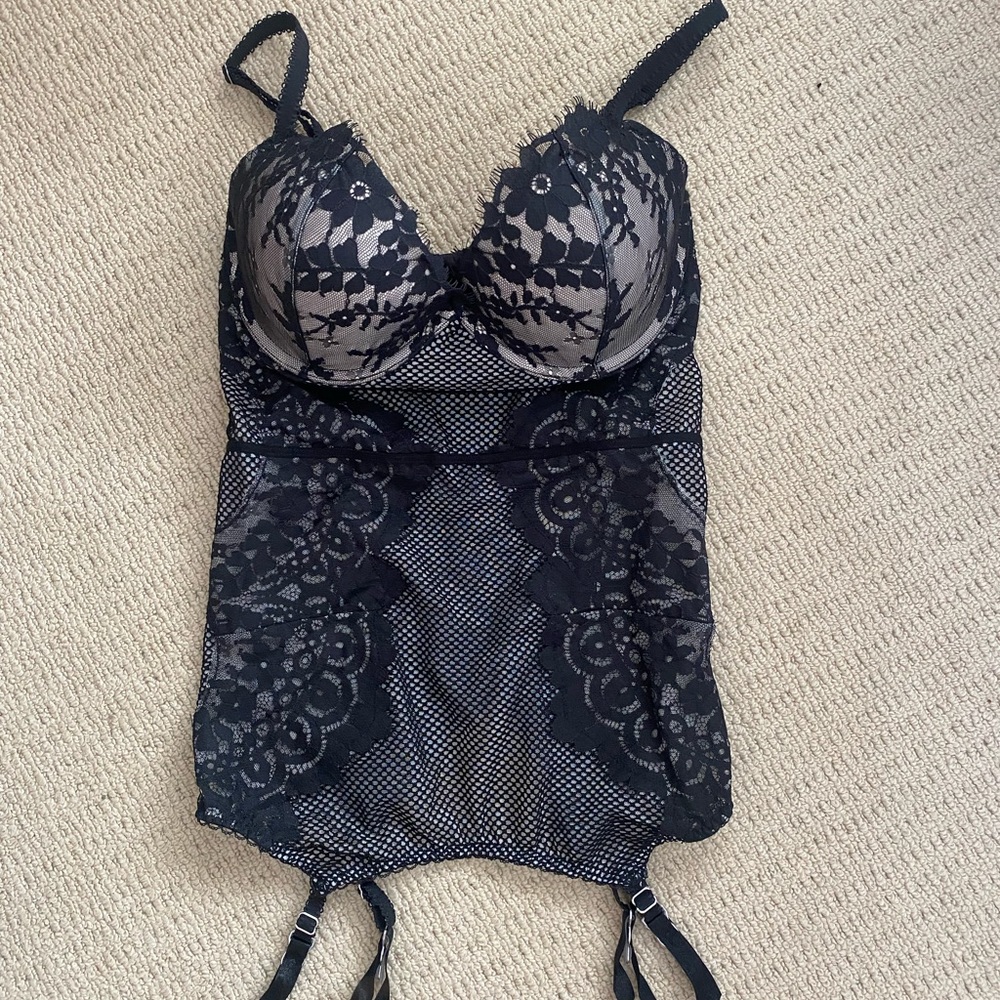 NWOT FISHNET & LACE CORSETS